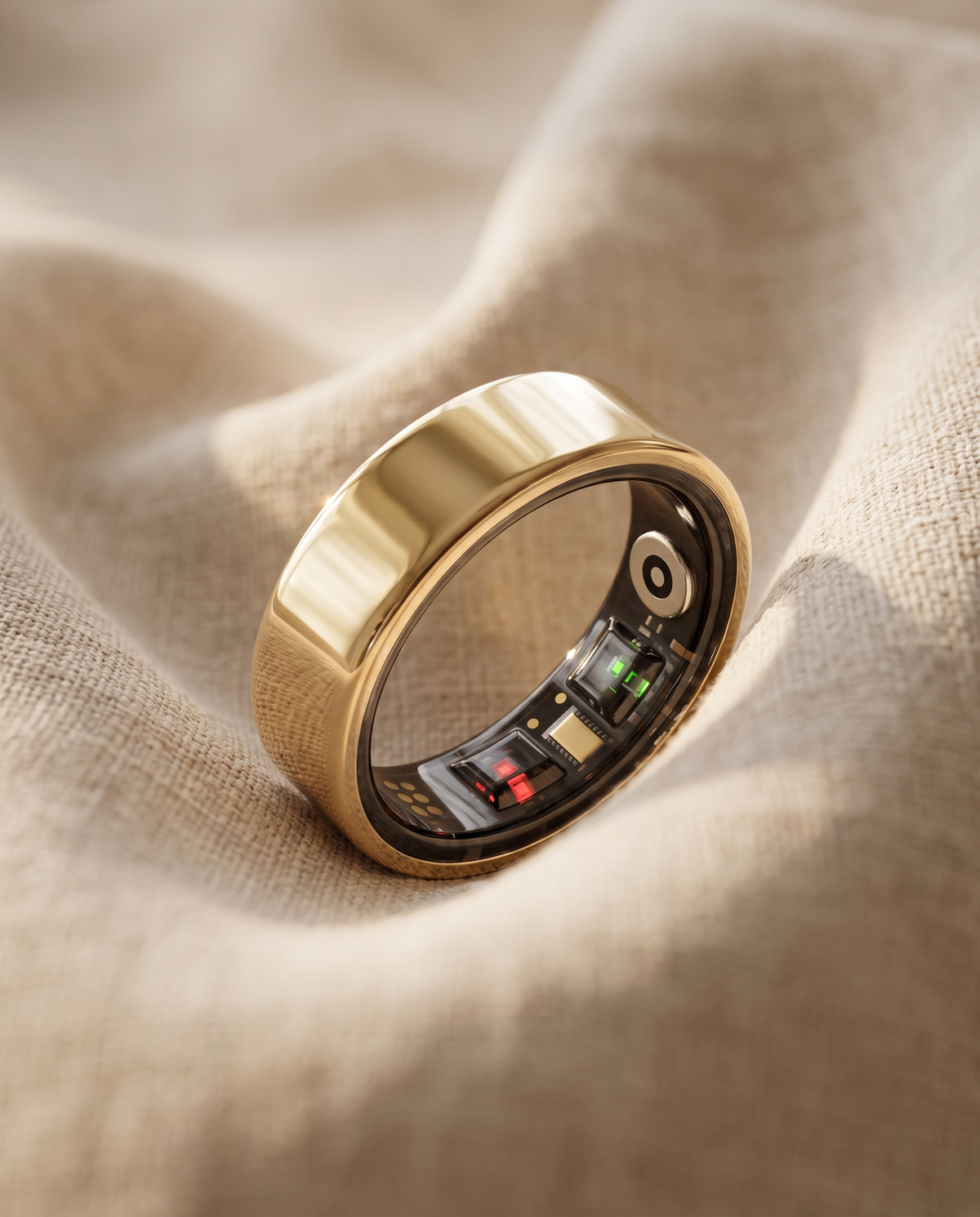 [Gold] Lumo Ring in gold, sensors