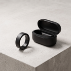 Lumo Ring with its charging case
